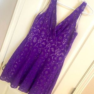 Purple Sun dress knee high size 14 lace detail